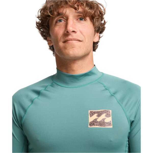2026 Billabong Mens Re Issue Short Sleeve Rash Vest EBYWR03027 - Sea Green